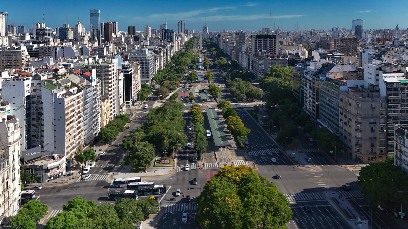 Buenos Aires skyline at dusk